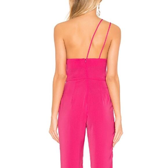 Revolve super down anouk cut out Pink Wide Leg jumpsuit - Picture 2 of 11